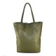 BORSA SHOPPING DONNA IN PELLE - FL20822 - Colore:Verde Militale;