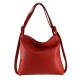 BORSA DA SPALLA CONVERTIBILE IN ZAINO - QZ32835 - Colore:Rosso;