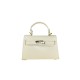 BORSA A MANO  IN PELLE CON TRACOLLA - GH29832 - Colore:Beige;