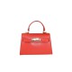 BORSA A MANO  IN PELLE CON TRACOLLA - GH29832 - Colore:Rosso;