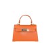 BORSA A MANO  IN PELLE CON TRACOLLA - GH29832 - Colore:Arancione/corallo;