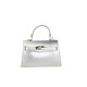 BORSA A MANO  IN PELLE CON TRACOLLA - GH29832 - Colore:Argento;