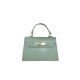 BORSA A MANO  IN PELLE CON TRACOLLA - GH29832 - Colore:Menta;