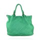 BORSA  DA SPALLA IN PELLE EFFETTO VINTAGE - ZI59865 - Colore:Verde;