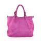 BORSA  DA SPALLA IN PELLE EFFETTO VINTAGE - ZI59865 - Colore:Fuxia;