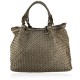 BORSA  DA SPALLA IN PELLE EFFETTO VINTAGE - ZI59865 - Colore:Taupe;