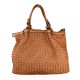 BORSA  DA SPALLA IN PELLE EFFETTO VINTAGE - ZI59865 - Colore:Cuoio;