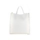 BORSA A MANO  IN PELLE CON TRACOLLA - FG43847 - Colore:Bianco;