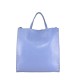 BORSA A MANO  IN PELLE CON TRACOLLA - FG43847 - Colore:Azzurro-Madrid;