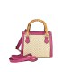 BORSA A MANO  IN PELLE E RAFFIA CON TRACOLLA - YL34837 - Colore:Fuxia;