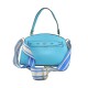 BORSA A MANO  IN PELLE CON TRACOLLA - DX38842 - Colore:azzurro;