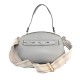 BORSA A MANO  IN PELLE CON TRACOLLA - DX38842 - Colore:Grigio;