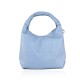 BORSA A SPALLA DONNA IN PELLE - AM29832 - Colore:azzurro;