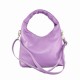 BORSA A SPALLA DONNA IN PELLE - AM29832 - Colore:Viola - New york;