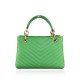 BORSA A MANO  IN PELLE CON TRACOLLA - ZC39843 - Colore:Verde;