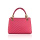 BORSA A MANO  IN PELLE CON TRACOLLA - ZC39843 - Colore:Fuxia;