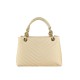 BORSA A MANO  IN PELLE CON TRACOLLA - ZC39843 - Colore:Beige;