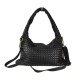 BORSA  DA SPALLA IN PELLE EFFETTO VINTAGE - BY55861 - Colore:Nero;