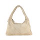 BORSA  DA SPALLA IN PELLE EFFETTO VINTAGE - BY55861 - Colore:Beige;