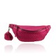 POCHETTE - MARSUPIO IN PELLE VINTAGE INTRECCIATO - JM39843 - Colore:Fuxia;