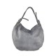 BORSA DONNA A SPALLA IN VERA PELLE VINTAGE - SM55861 - Colore:Grigio;