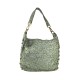 BORSA SHOPPING IN PELLE LASERATA - AF42846 - Colore:Menta;