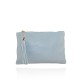 POCHETTE - BORSETTA DONNA IN PELLE - PD10811 - Colore:azzurro;