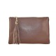 POCHETTE - BORSETTA DONNA IN PELLE - PD10811 - Colore:Testa di moro;