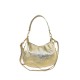 BORSA A SPALLA DONNA IN PELLE CON BORCHIE - AV29832 - Colore:Oro;