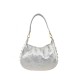 BORSA A SPALLA DONNA IN PELLE CON BORCHIE - AV29832 - Colore:Argento;