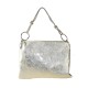 POCHETTE - BUSTA IN PELLE 100% MADE ITALY - DT19821 - Colore:Argento;