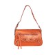 BORSA A SPALLA DONNA IN PELLE CON BORCHIE - FB36839 - Colore:Arancione/corallo;