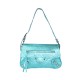 BORSA A SPALLA DONNA IN PELLE CON BORCHIE - FB36839 - Colore:azzurro;