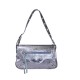 BORSA A SPALLA DONNA IN PELLE CON BORCHIE - FB36839 - Colore:Viola - New york;