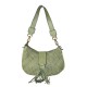 BORSA DONNA A SPALLA IN VERA PELLE VINTAGE - NW42846 - Colore:Verde;