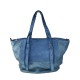 BORSA DONNA A SPALLA IN VERA PELLE VINTAGE - CU59865 - Colore:Blu;