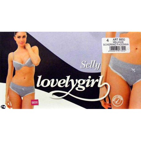 BOXERINO SLIP DONNA 6 PEZZI EMY LOVELYGIRL SELLY 6650