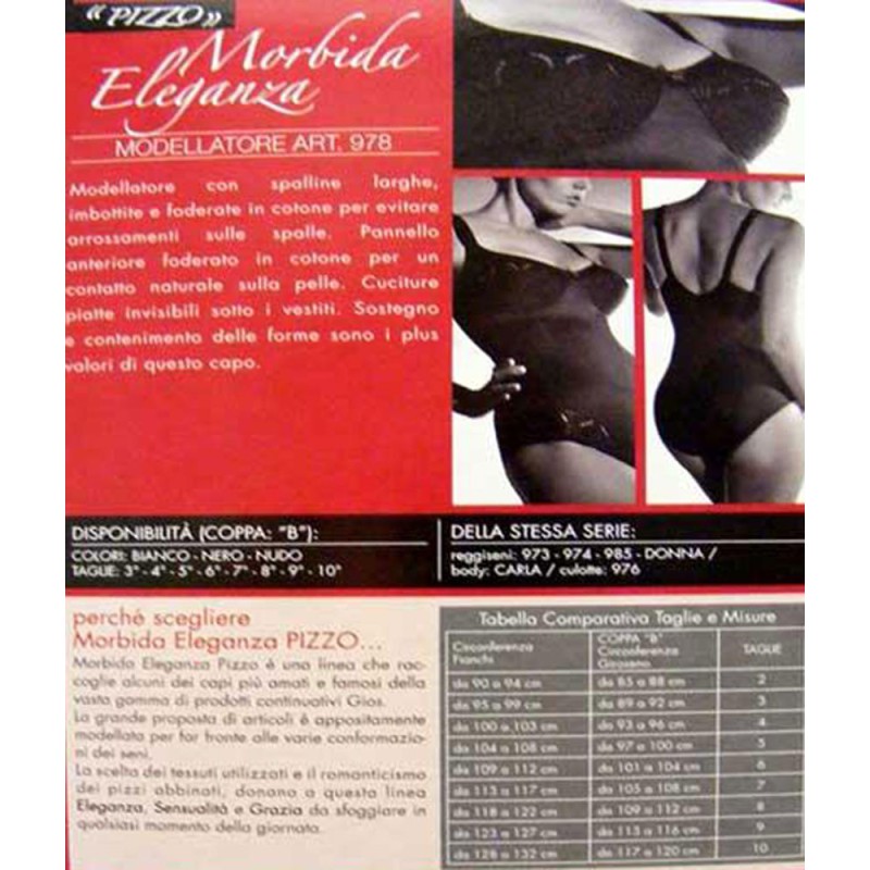 SìèLei - Body Contenitivo con Ferretto - Coppa C - 978