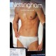 SLIP UOMO 6 PEZZI NOTTINGHAM  VITA BASSA COTONE BIELASTICO BIANCO E NERO SB1605