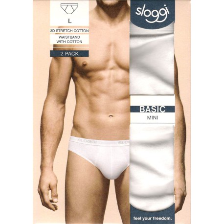 CONFEZIONE 2 PEZZI SLIP UOMO MINI BASIC SLOGGI