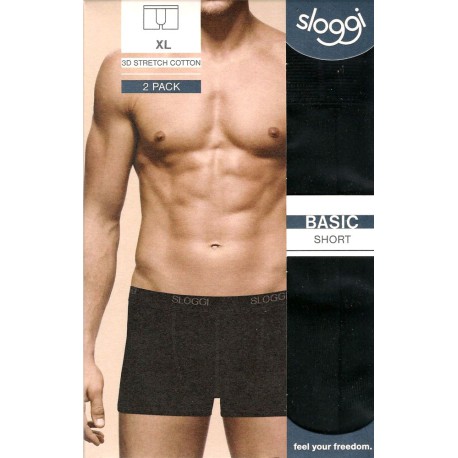 CONFEZIONE 2 PEZZI BOXER UOMO CORTO BASIC SLOGGI