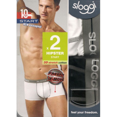 CONFEZIONE 2 PEZZI BOXER UOMO START HIPSTER SLOGGI